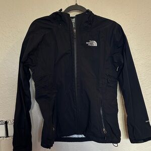 The North Face Black rain jacket Hooded size medium